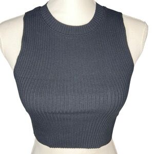 aerie Women’s Black Racer Back Ribbed Tank Size XS